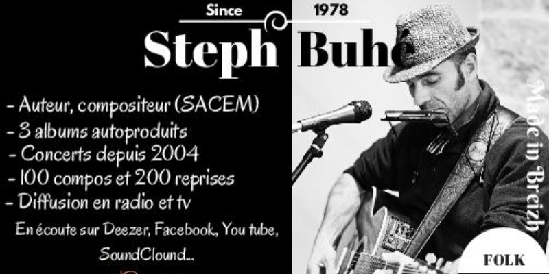 Steph Buhé, musicien Chanteur en représentation à Morbihan - photo de couverture n° 1