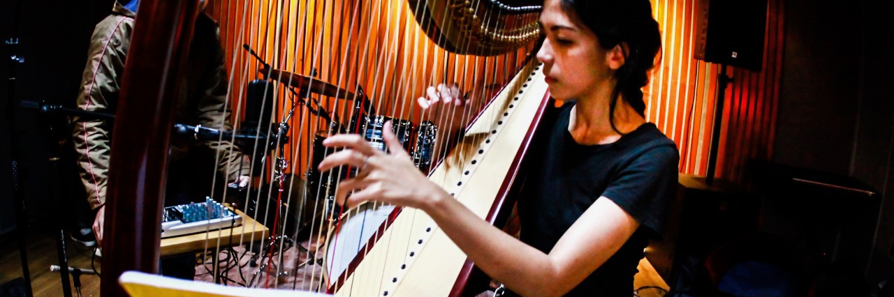 Gwendoline Pannetier, musicien Harpiste en représentation à Rhône - photo de couverture