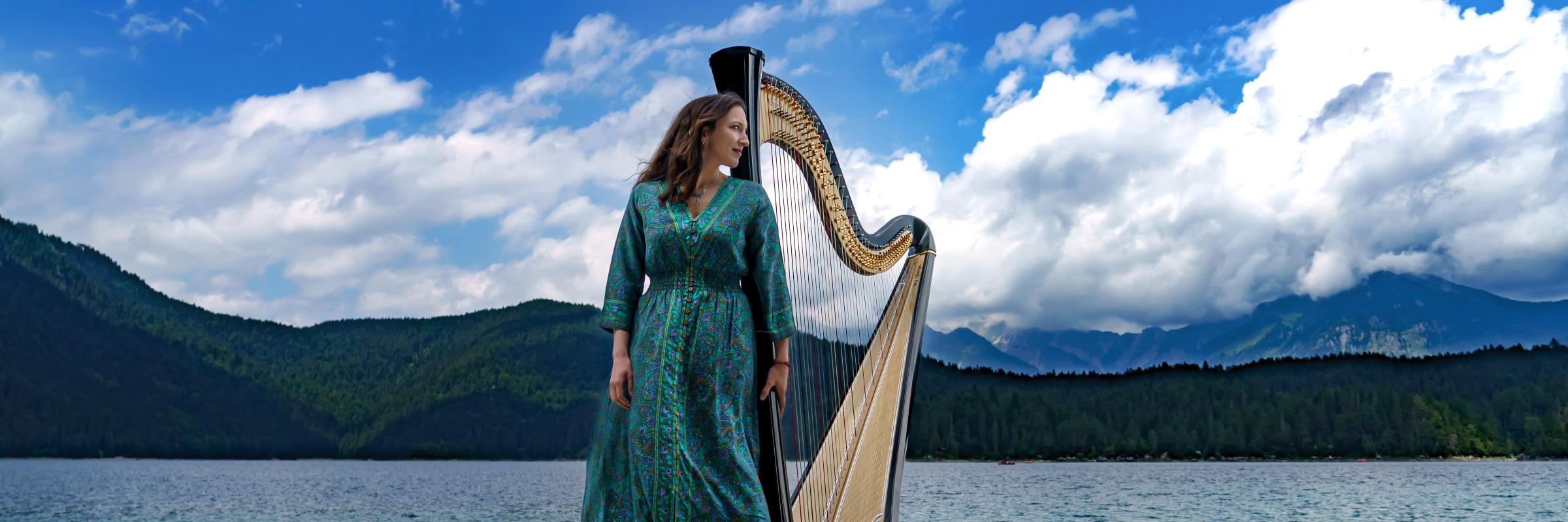 Claire Augier de Lajallet, musicien Harpiste en représentation à Bas Rhin - photo de couverture