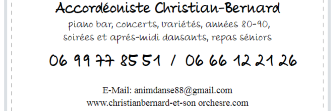 CHRISTIAN-BERNARD, groupe de musique Chanteur en représentation à Vosges - photo de couverture n° 2
