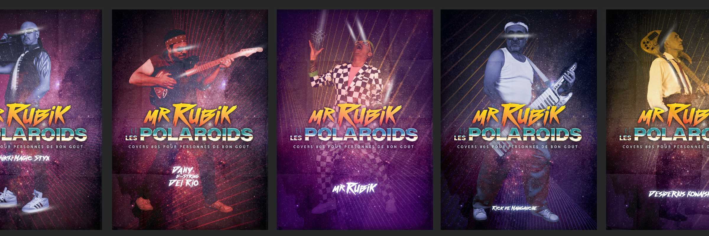 Mr Rubik et les Polaroïds, groupe de musique Pop en représentation à Haute Garonne - photo de couverture