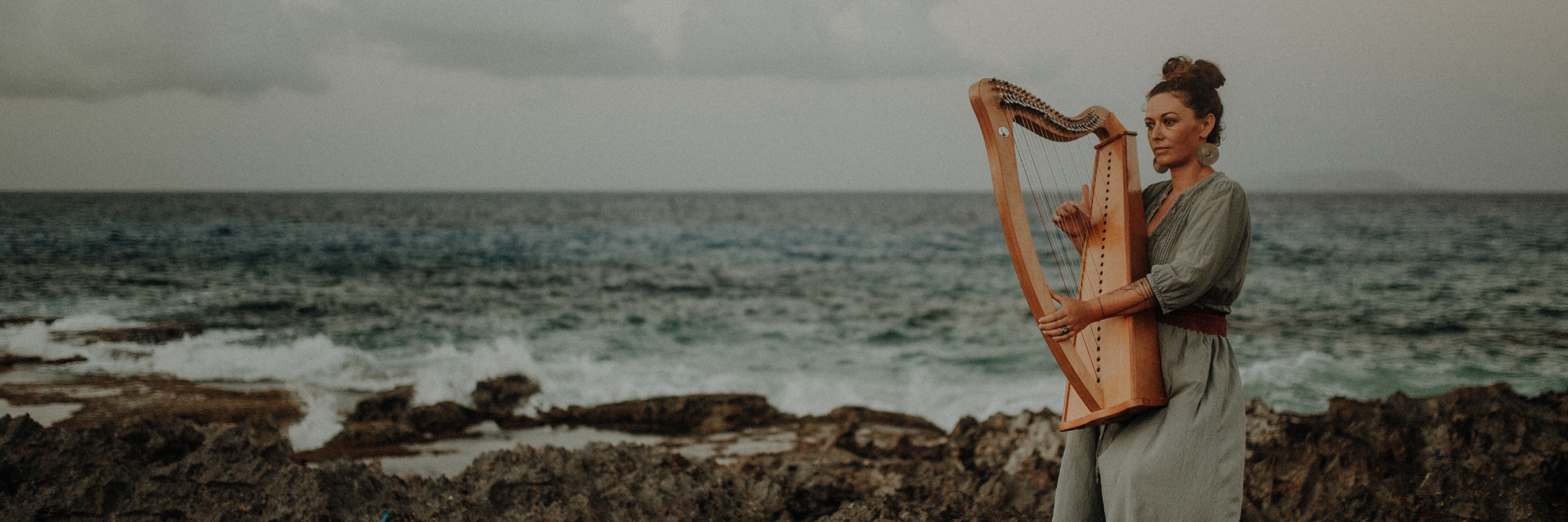 Violaine la harpiste ~ harpe celtique , musicien Musique Irlandaise en représentation à Guadeloupe - photo de couverture n° 4