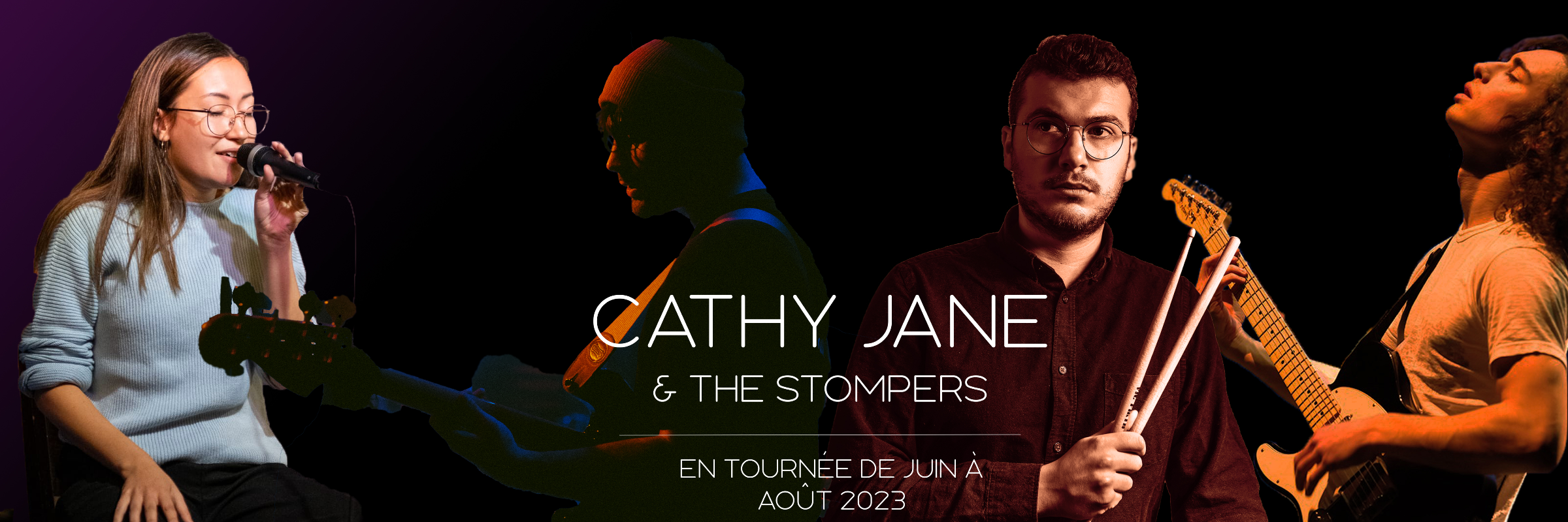 Cathy Jane & The Stompers, groupe de musique Pop en représentation à Paris - photo de couverture
